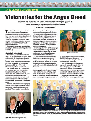 2012 Mr. & Mrs. Coleman received the Honorary Angus Foundation award
